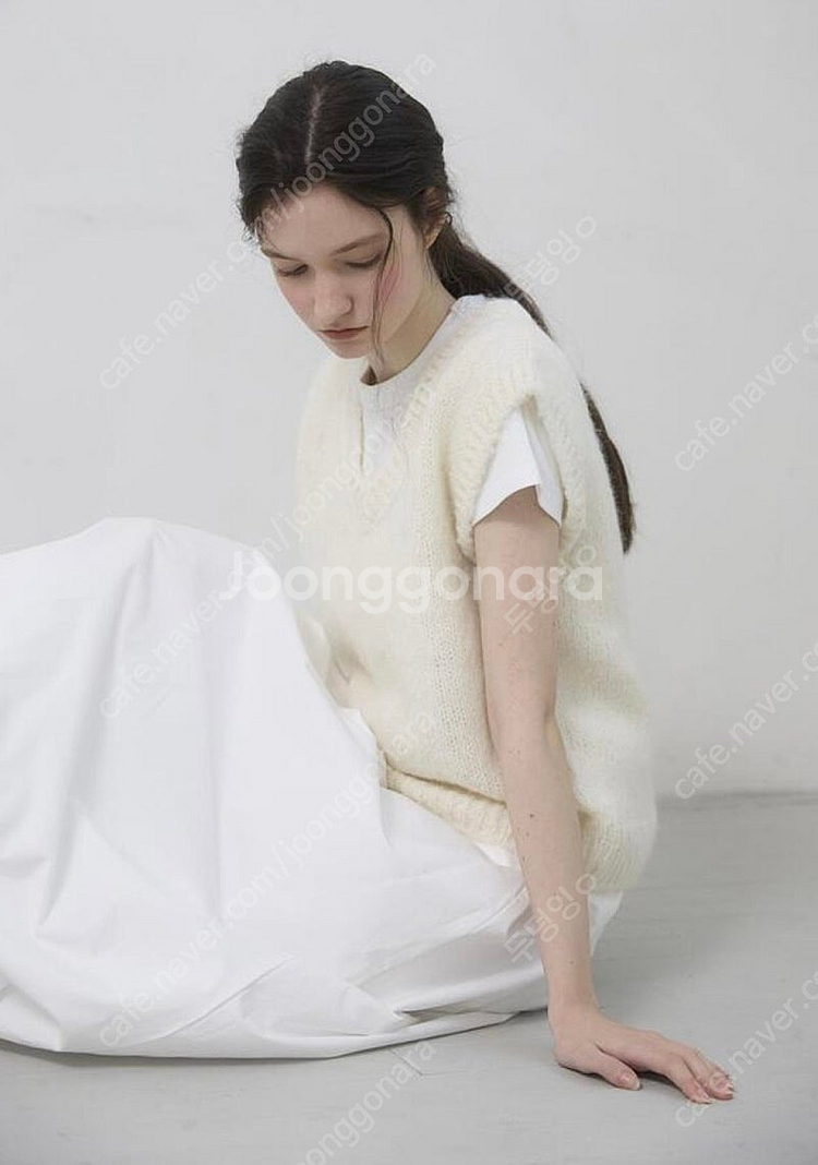 윤슬 alpaca vest (ivory) (운포가격)--0