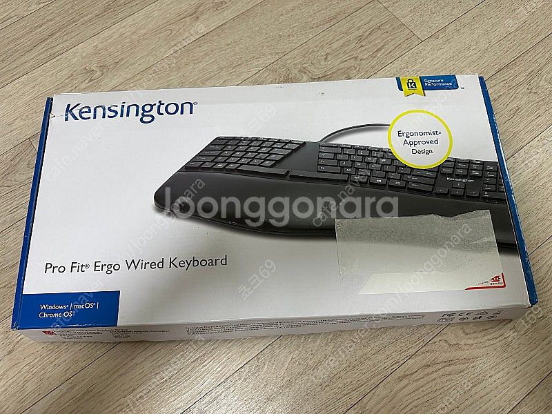 켄싱턴 인체공학 유선 키보드 팝니다.--0