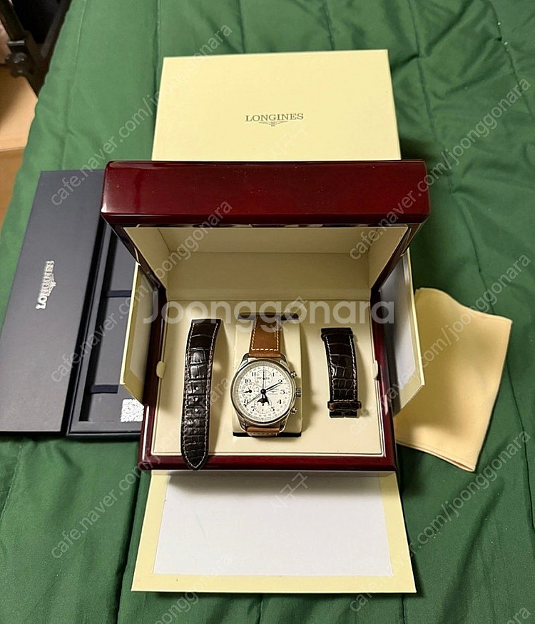 론진 마스터컬렉션 문페이즈 시계 42mm & 정품 레더...--0