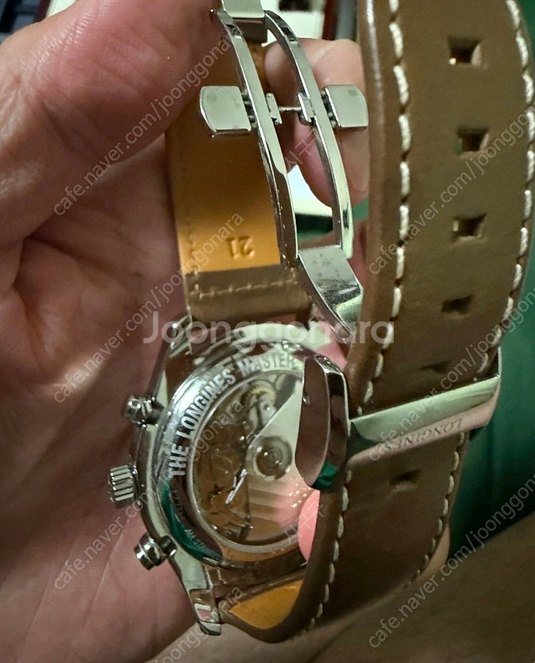 론진 마스터컬렉션 문페이즈 시계 42mm & 정품 레더...--5