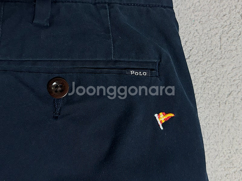 30/폴로 랄프로렌 네이비 깃발 자수 피노팬츠 면바지 / 띠어리 버건디 슬랙스--4