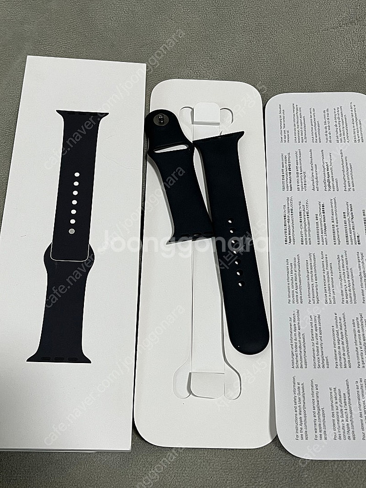 애플워치 정품 46mm 미드나이트 스포츠밴드 m/L--0