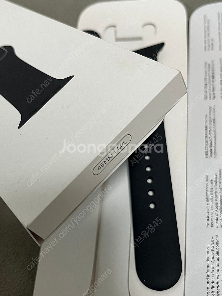 애플워치 정품 46mm 미드나이트 스포츠밴드 m/L--1