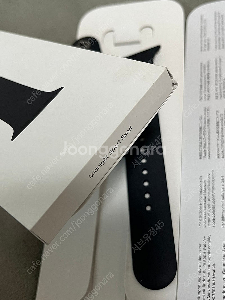 애플워치 정품 46mm 미드나이트 스포츠밴드 m/L--2
