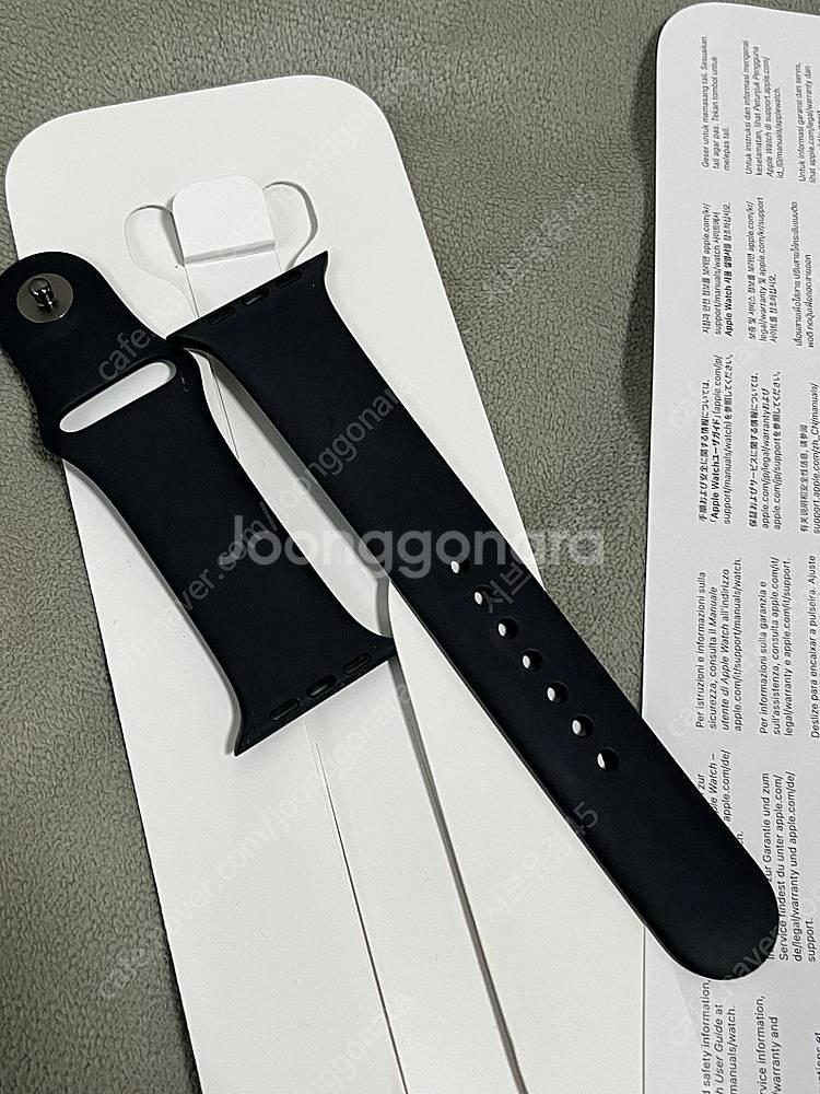애플워치 정품 46mm 미드나이트 스포츠밴드 m/L--3