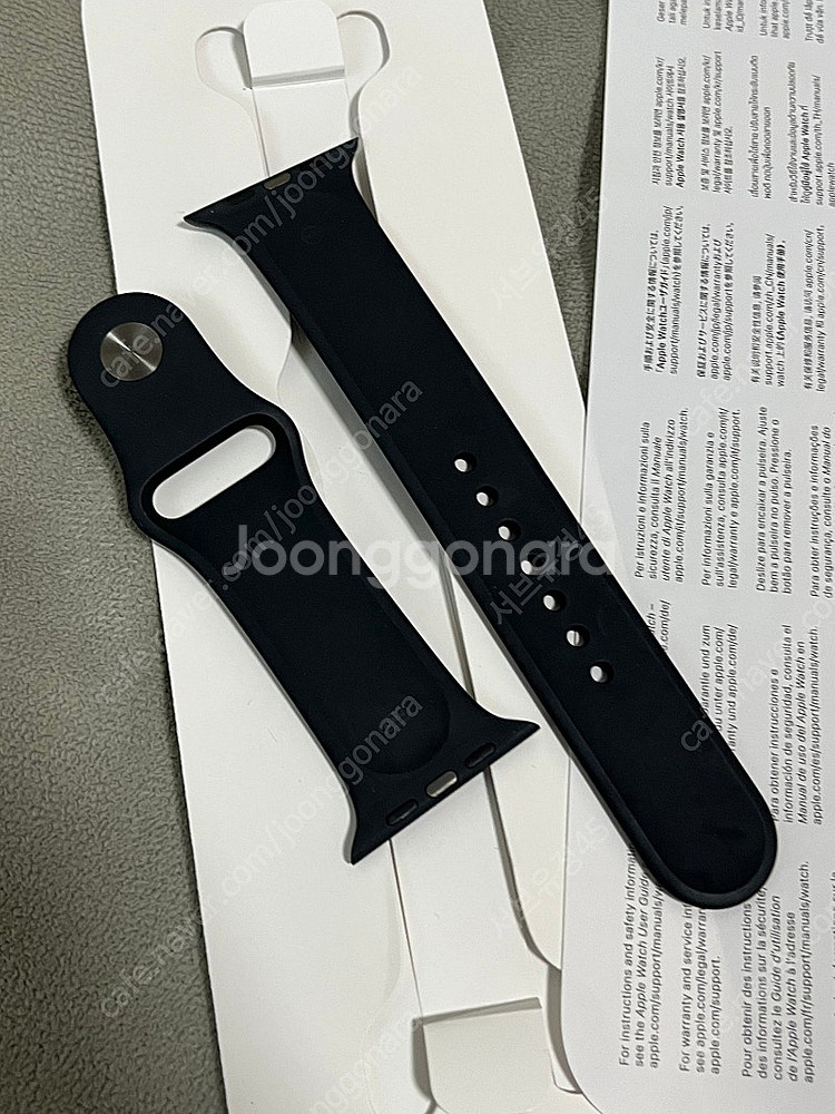 애플워치 정품 46mm 미드나이트 스포츠밴드 m/L--4