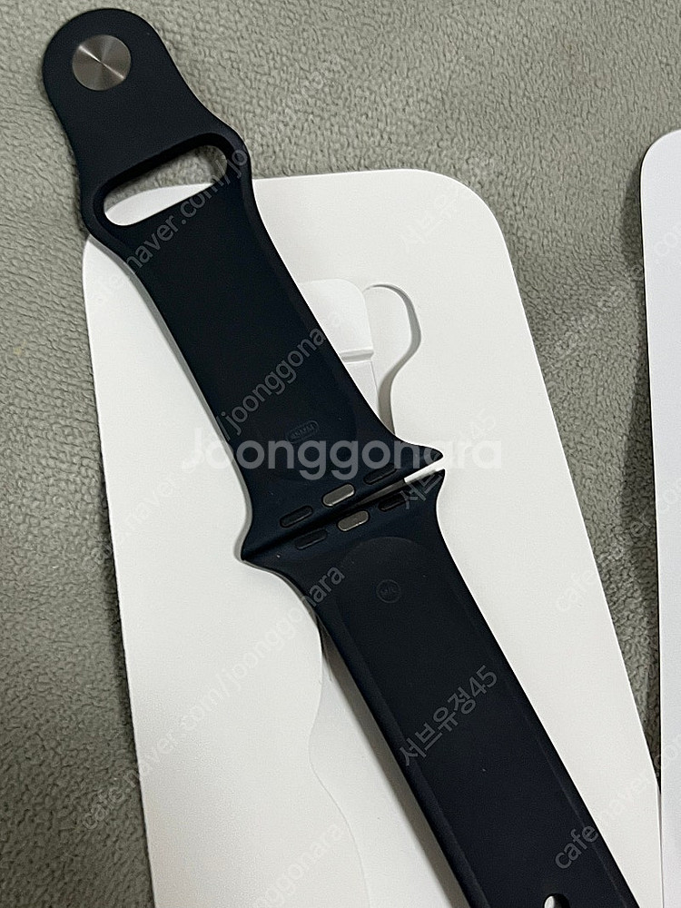 애플워치 정품 46mm 미드나이트 스포츠밴드 m/L--5