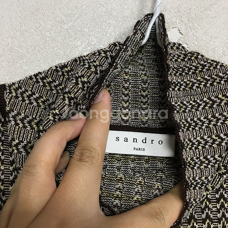 SANDRO 산드로 하이넥 자카드 울 니트 1 / 랑방...--3