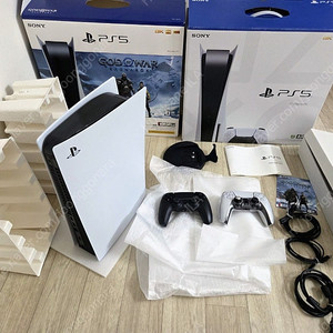 PS5 플스5 1218A 디스크버젼(그란투리스모7, DIRT 랠리 2.0, WRC10 등 게임 다운), 씨게이트 파이어쿠다 M.2 NVMe 히트싱크 1TB 장착 + 추가 듀얼센스