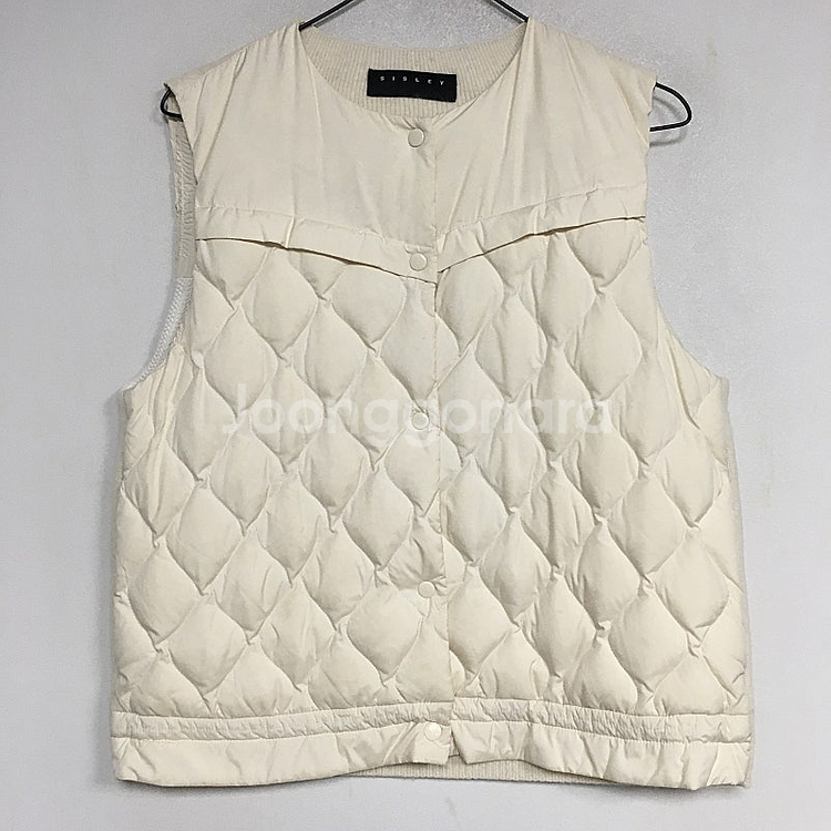 21 SISLEY 시슬리 다이아몬드 구스 패딩 조끼 90 / 랑방 마인 오브제 타임 럭키슈에뜨 산드로 마쥬 오르 시...--1