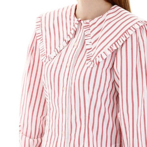 GANNI 가니 세일러카라 블라우스 36 / 랑방 마인 오브제 타임 럭키슈에뜨 산드로 마쥬 오르 시에 시스템