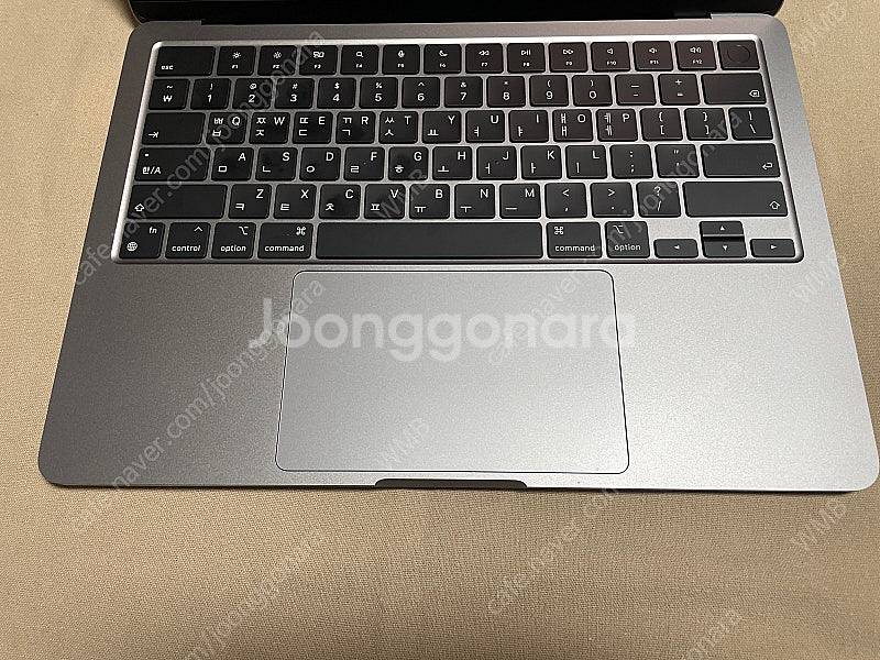 애플 맥북에어 M2 스페이스그레이 풀박 S급 (애플케어...--8