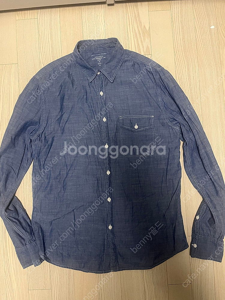 가격인하) Save Khaki 미제 샴브레이 셔츠--0