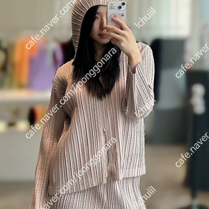 플리츠플리즈 스타더스트 후드 집업 자켓,원피스~