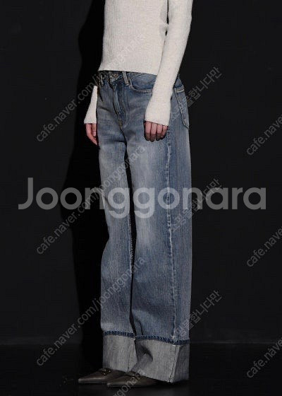 보헤미안서울 와이드 롤업 데님 1사이즈--2