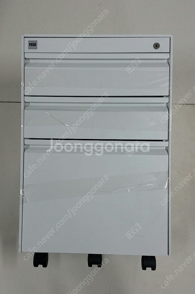 허먼밀러 POSH 3단 철제 서랍장 (흰색)--0
