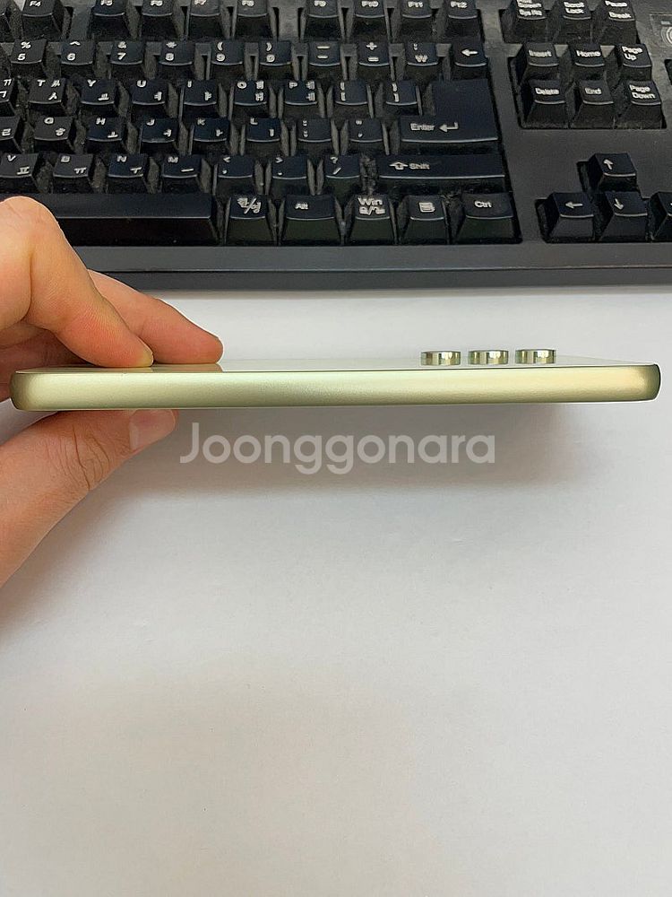 갤럭시퀀텀4 어썸라임 128GB 무잔상 상태좋은 중고1...--6