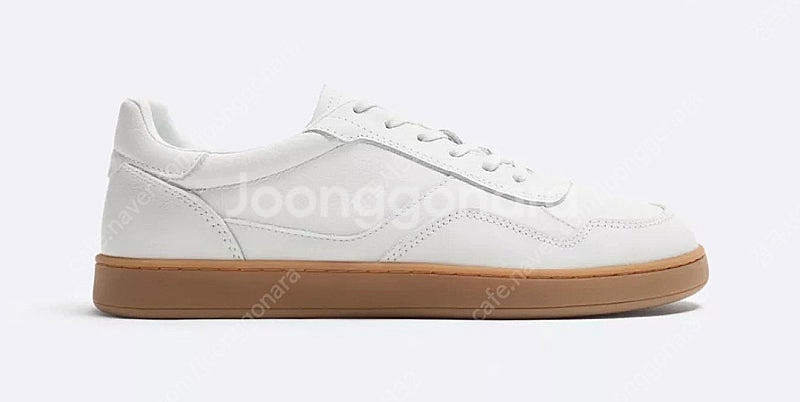 택부착 미착용) 자라 ZARA 남성 가죽 스니커즈 25...--0