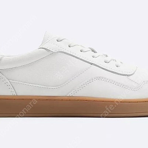 택부착 미착용) 자라 ZARA 남성 가죽 스니커즈 255 화이트