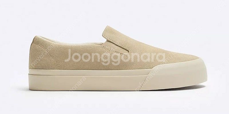 택부착 미착용) 자라 ZARA 남성 스웨이드 스니커즈 ...--0