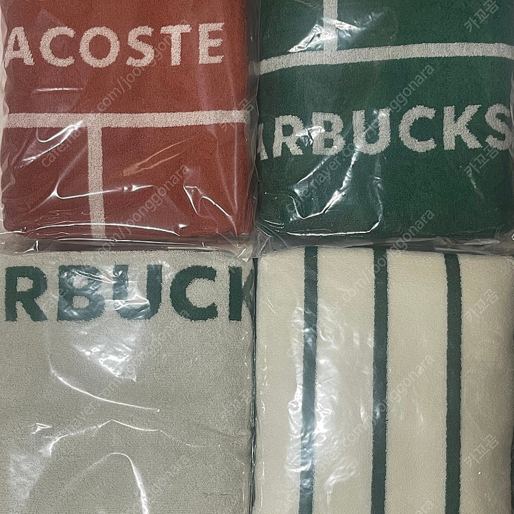 스타벅스 라코스테 트렌타월 아이보리--0