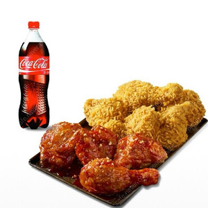 모바일 상품권) BBQ 황금올리브치킨반+양념반+콜라1.25L