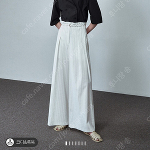 타임 벨티드 스트라이프 팬츠 한섬 마인 시스템 랑방