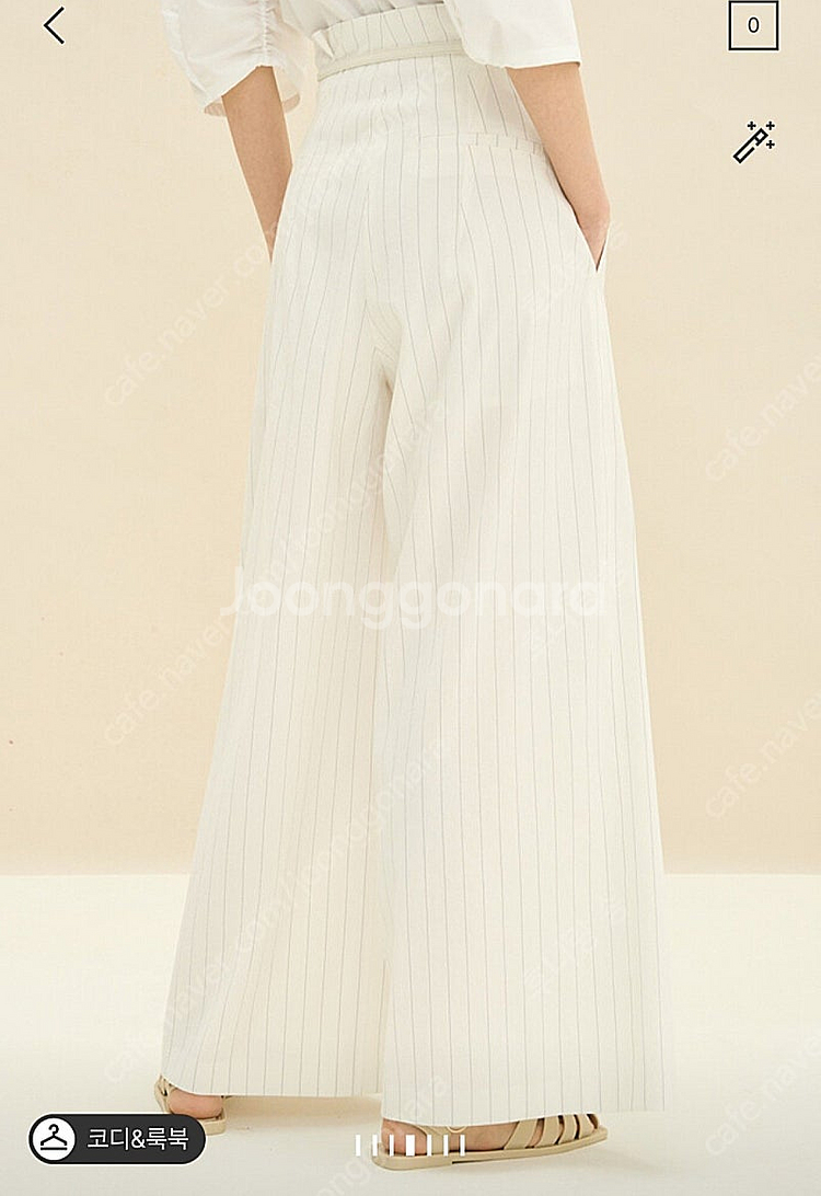 타임 벨티드 스트라이프 팬츠 한섬 마인 시스템 랑방--2