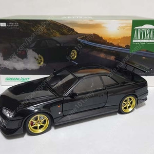 1:18 그린라이트 닛산 GTR R34 블랙 다이캐스트 모형자동차 판매합니다