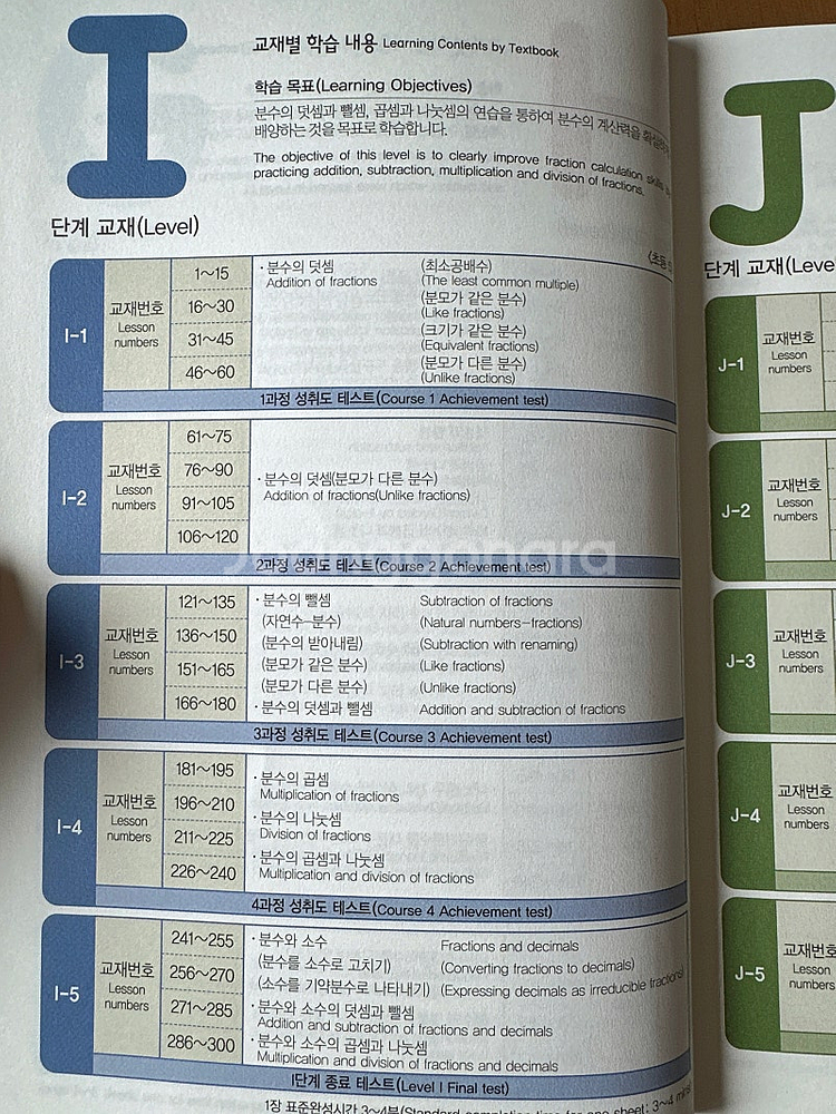 초등 기탄수학 H, I 단계 연산문제집 일괄--2