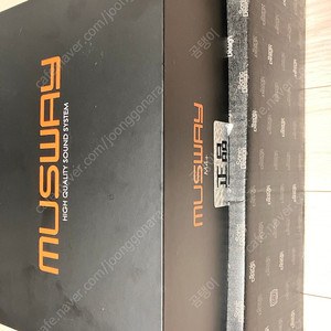 무스웨이 m4 plus DSP 앰프 및 소닉디자인 KIT-1130MC 스피커(케이블 포함) 팝니다.