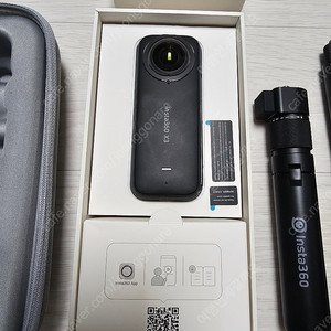 인스타 360 X3 + 정품 인비져블 다이빙 케이스 + 정품 블렛핸들