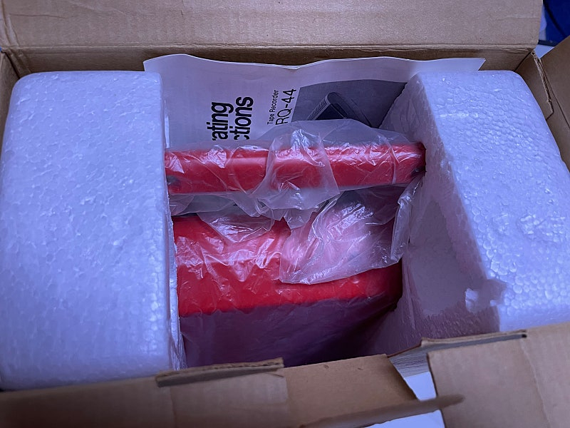 (새상품)1980‘S~Panasonic[파나소닉]빈티지 카세트플레이어~레드색상///레트로 빈티지소품--2