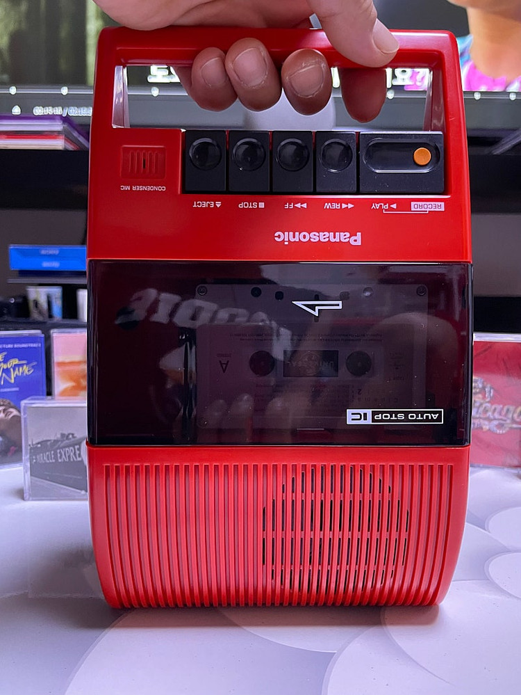 (새상품)1980‘S~Panasonic[파나소닉]빈티지 카세트플레이어~레드색상///레트로 빈티지소품--4