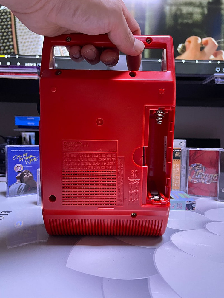 (새상품)1980‘S~Panasonic[파나소닉]빈티지 카세트플레이어~레드색상///레트로 빈티지소품--6