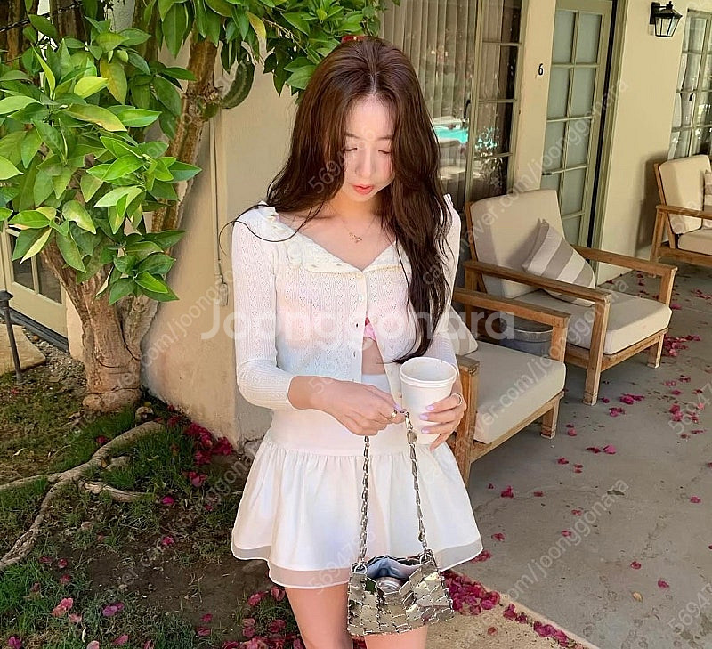 시예 오간자 린 스커트 S(택O)--0