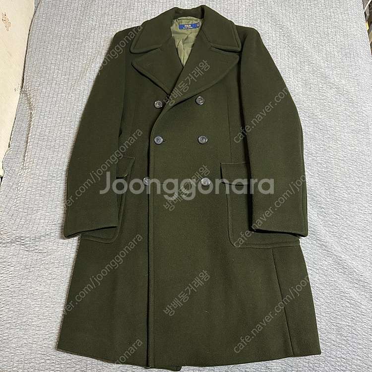 폴로 랄프로렌 더블 브레스티드 울 블렌드 롱 코트 38...--0