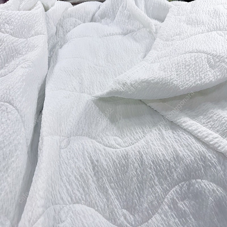 150X200(cm) 싱글 사이즈 국내산 화이트 시어서커 양면 여름이불--2