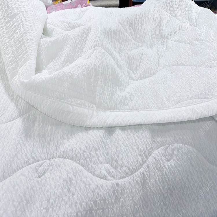 150X200(cm) 싱글 사이즈 국내산 화이트 시어서커 양면 여름이불--5