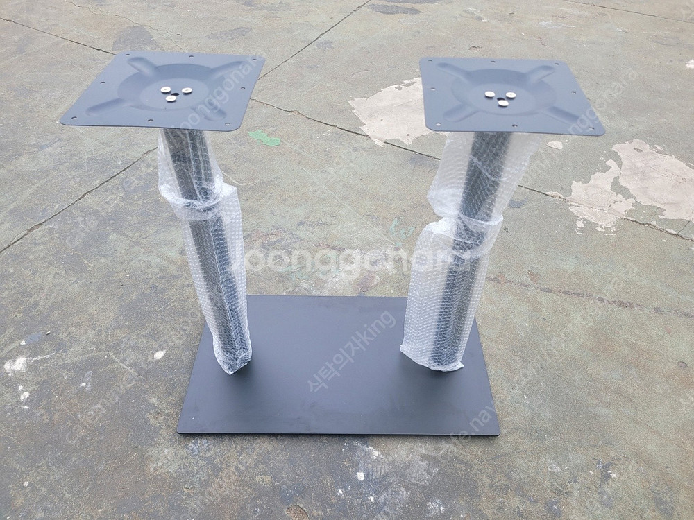 카페테이블 쌍다리 스텐 검정 다리 식당 테이블--2