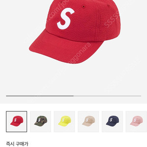 Supreme 슈프림 씨어서커 레드 S로고 6패널 볼캡 모자 (24ss Seersucker Red)