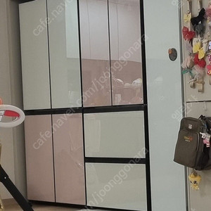 비스포크 키친핏 김치냉장고 글램 화이트,핑크 패널,키친핏 냉장고 패널