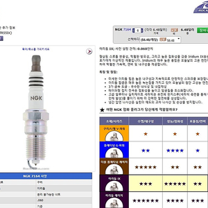 이리듐 IX NGK 7164 점화플러그(쉐보레 아스트로밴) 이미지