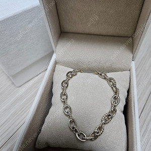 보스크 14k 루시 하프 체인 팔찌 16.5cm 무도금화이트