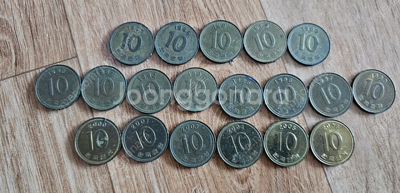 1985~2006년 10원 동전 세트--0