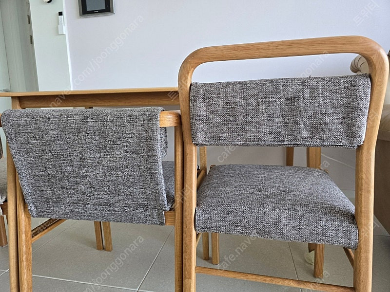 카레클린트 6인 식탁세트 (의자4개)--3