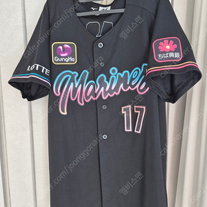 NPB 일본야구 사사키로키 지바롯데 블랙썸머 유니폼 져지