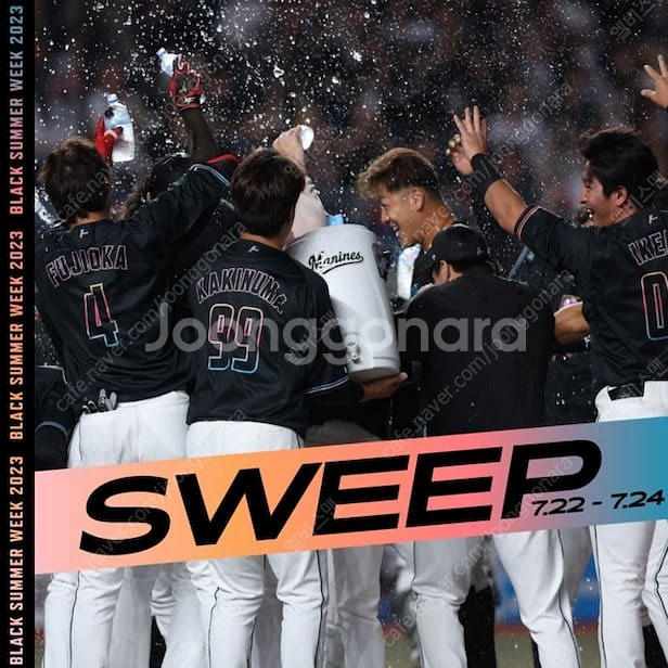 NPB 일본야구 사사키로키 지바롯데 블랙썸머 유니폼 져...--5