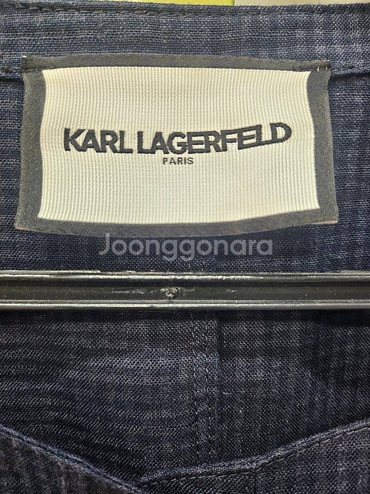 칼라거펠트 린넨 롱원피스예요 66사이즈--4