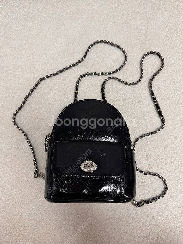 로아르 백팩 마롱백 블랙 은장 실착용X--0